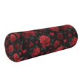 thumbnail image 1 of Cylindrical Pillow Decorative Neck Roll Pillow with Removable Washable Cover Roll Pillow for Knee Leg Neck Red Roses and Hearts Pattern, 1 of 7