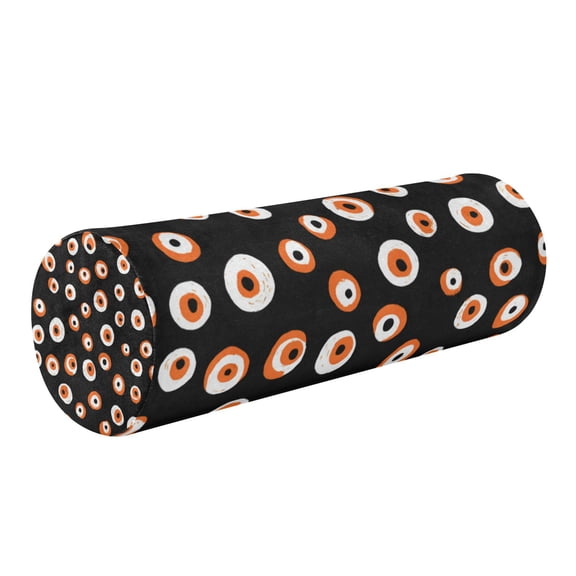 Cylindrical Pillow Decorative Neck Roll Pillow with Removable Washable Cover Roll Pillow for Knee Leg Neck Small Eyeballs Pattern