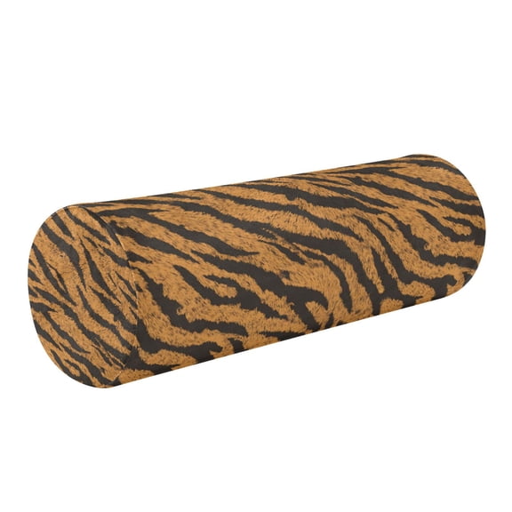Cylindrical Pillow Decorative Neck Roll Pillow with Removable Washable Cover Roll Pillow for Knee Leg Neck Tiger Stripes Pattern