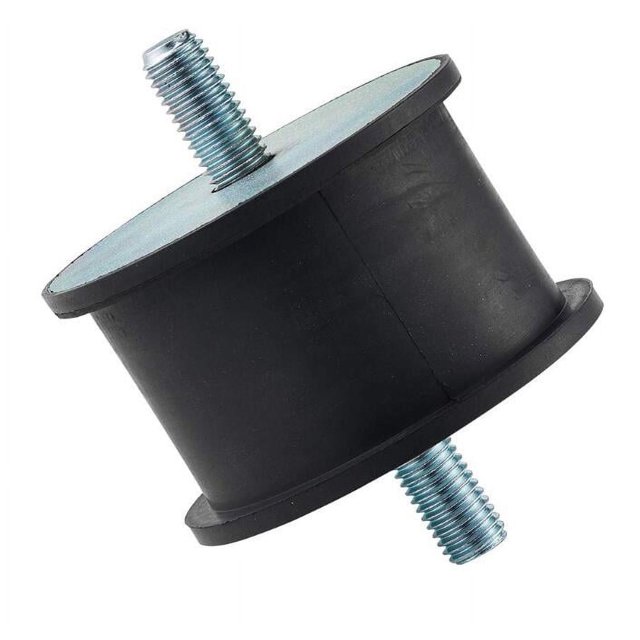 Cylindrical Vibration Isolator Mount Antivibration Air Compressor Bushing With Stud
