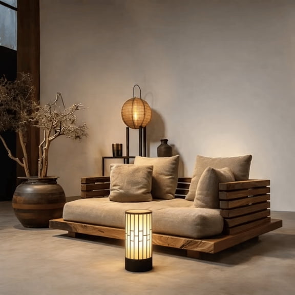 Cylindrical Warm-toned LED Desk Lamp, Ambient Decorative Lighting, with Fabric Lampshade, Simple and Easy To Use, Suitable for Living Room, Bedroom, Office, Etc.alist Home Decor