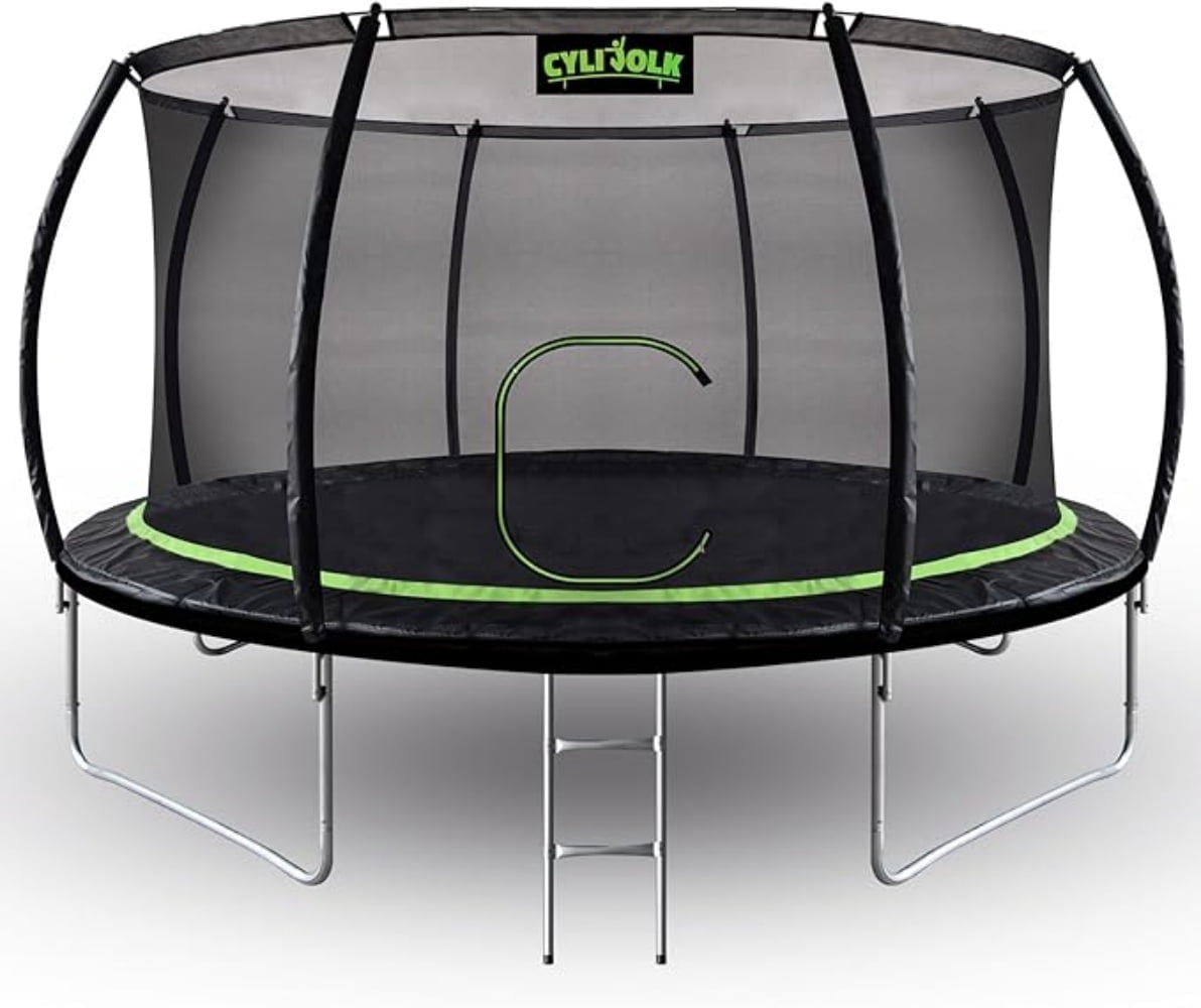 Cylivolk 14 Foot Trampoline , Trampoline Outdoor for Kids and Adults, Trampolines with Ladder