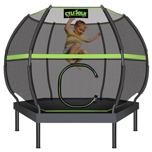 Cylivolk 7FT Heavy Duty Recreational Toddler Trampoline with Enclosure Net
