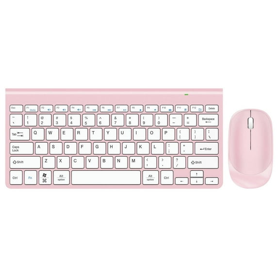 Cylo Wireless Touch Keyboard and Mouse Set Pink