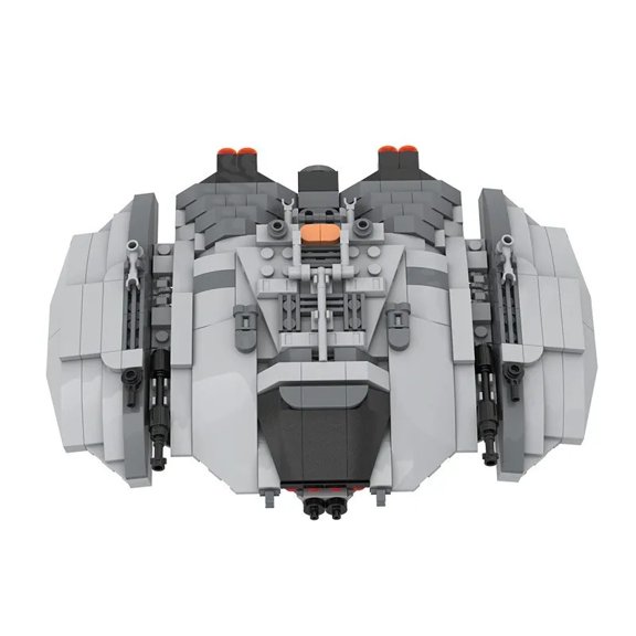 Cylon Raider MOC Building Blocks, BSG Inspired Attack Ship with Red Eye, Space War Model for Sci-Fi Collectors