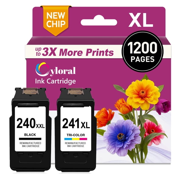 240XXL 241XL Ink Cartridges for Canon for MG3620 MG3600 TS5120 MG2140 MG2220 MX372 MX392 MX422 MX432 TS5100 Printer Ink PG-240 CL-241 Black and Color