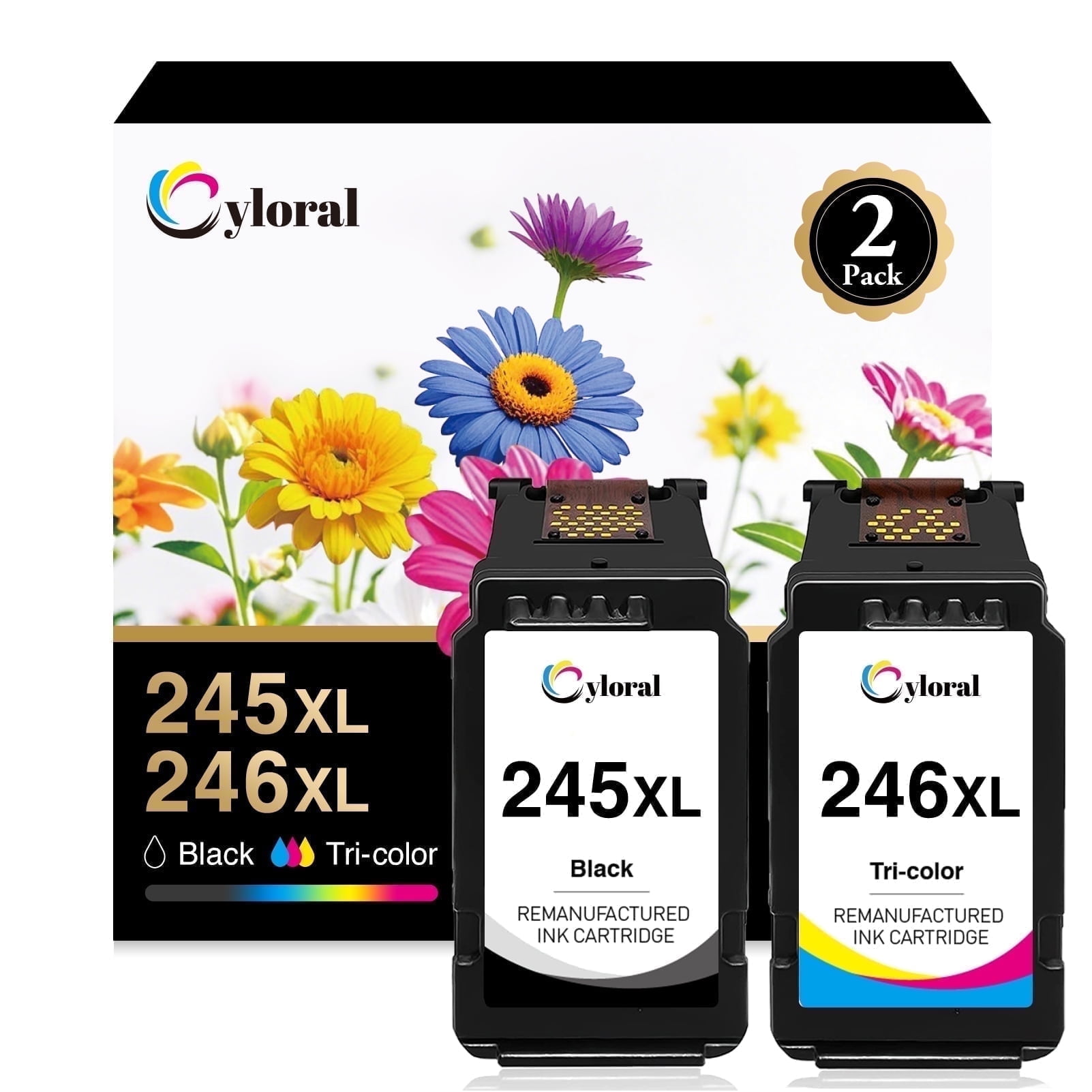 245XL 246XL Ink Cartridges Black and Color for Canon 245 246 Ink for ...