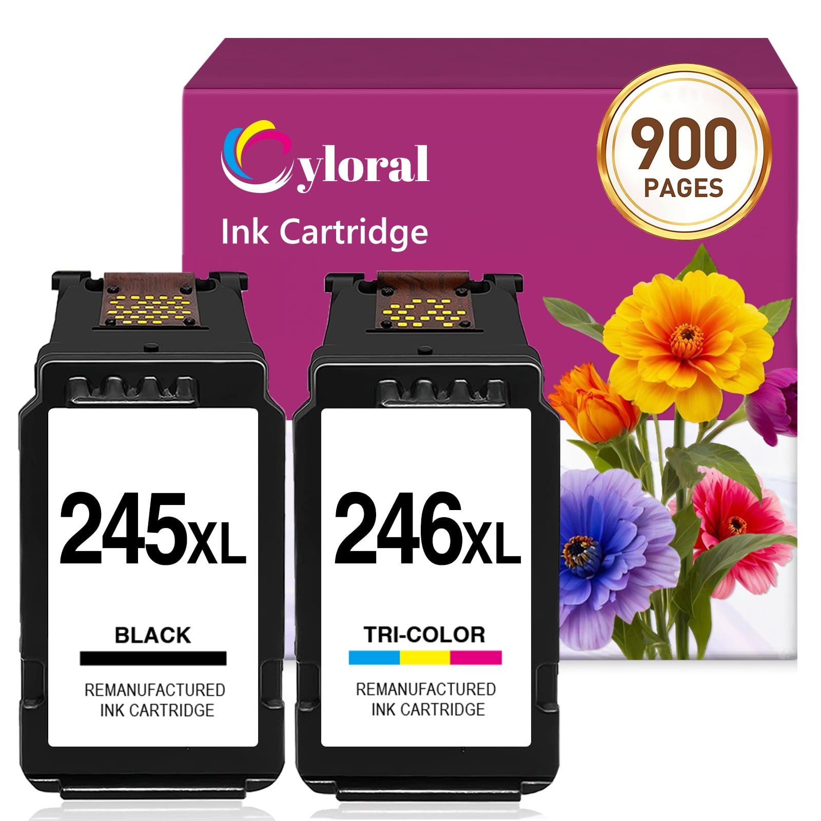 245XL 246XL Ink Cartridges Black and Color for Canon 245 246 Ink for ...