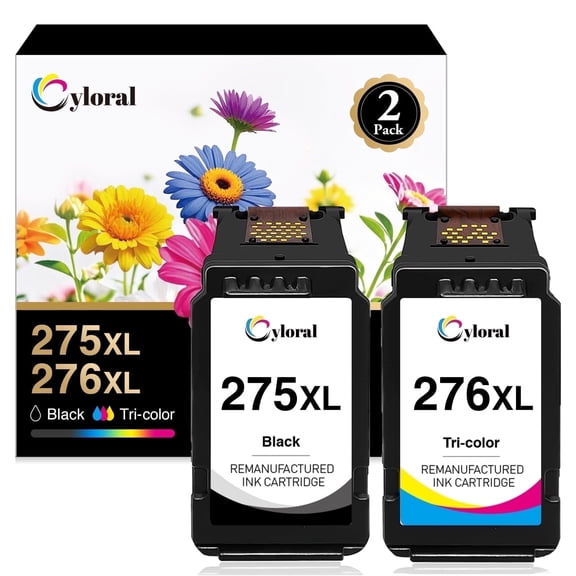 275XL 276XL Ink Cartridge Compatible with Canon Ink 275 and 276 for Pixma TS3722 TS3720 TS3522 TS3520 TR4722 TR4720 TR4700 Printer PG275 CL276 Black and Tri-Color