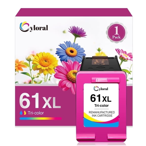 61XL Color Ink Cartridge Compatible with HP 61 HP61XL for Envy 4500 4501 5530 5534 Deskjet 2540 3050A 1056 Officejet 2620 4630 4635 Printers