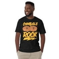 thumbnail image 1 of Cymbals Rock Destroy Silence Marching Band Percussion Player Short-Sleeve Unisex T-Shirt (Black, XL), 1 of 2