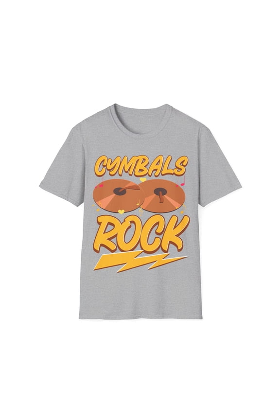 Cymbals Rock Destroy Silence Marching Band Percussion Player Unisex T-Shirt
