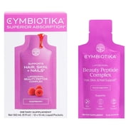 Cymbiotika Liposomal Beauty Peptide Complex - 12 Count Gel Packet, Helps Maintain Skin Hydration and Elasticity