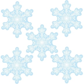 Cymylar 36 "Blue Snow Balloon, Winter Themed Birthday Party Decoration (5 Pcs)