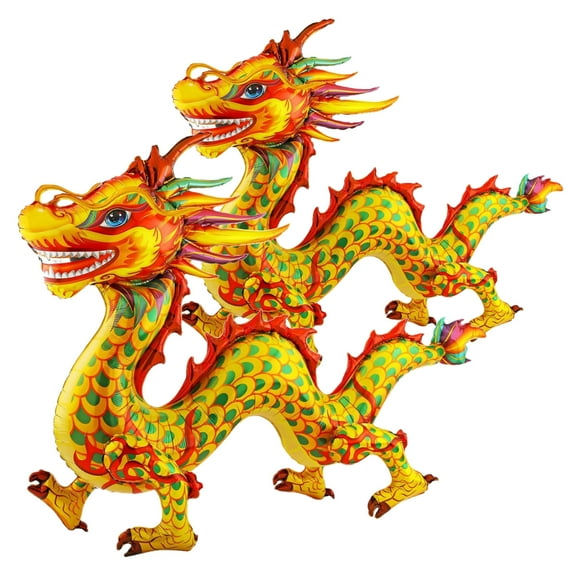 Cymylar Chinese Dragon foil Balloon, 44-inch Colorful Spring Festival decorated balloons(2Pcs)