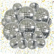 Cymylar Disco Foil Balloons, Silver Themed Bachelorette Party, Birthday Party Decoration (18Pcs)