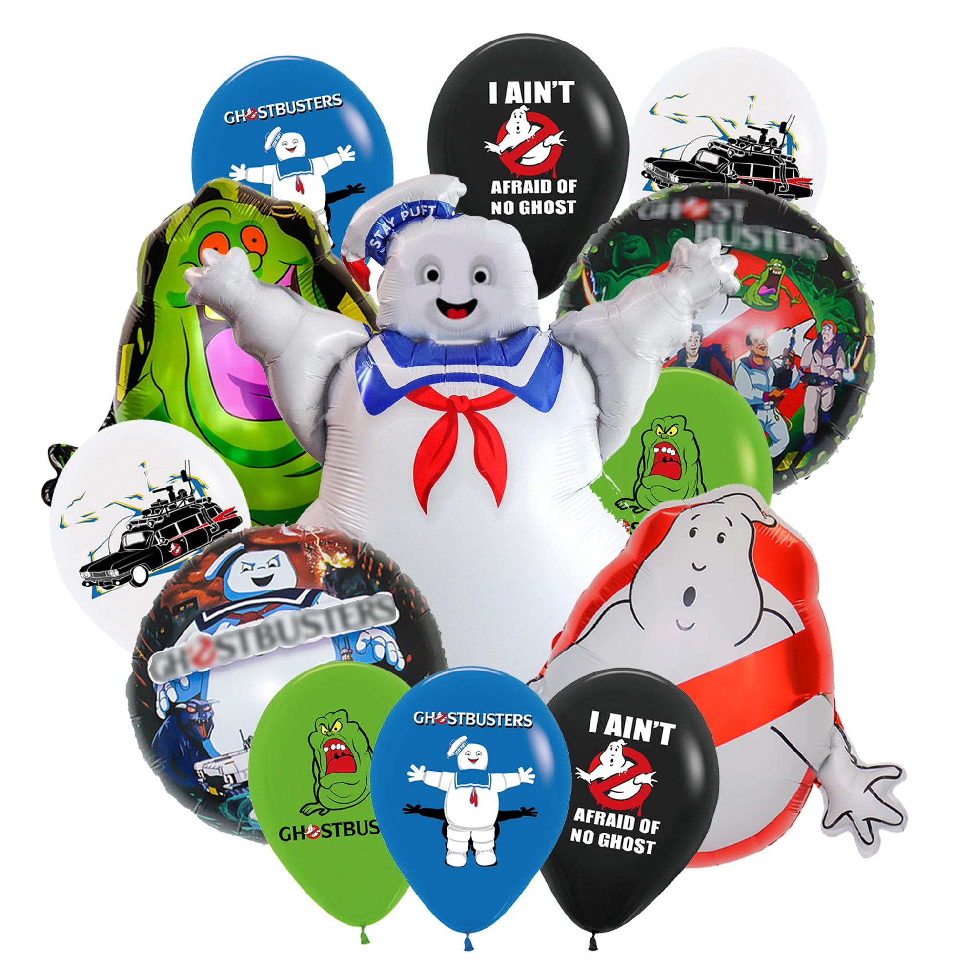 Cymylar Ghost Foil Balloons, Busters Movie Theme Halloween Birthday Party Baby Shower Decor White