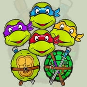 Cymylar Green Ninja Turtle Head and Turtle Shell Balloons, Boy Birthday and Animal Themed Party Decorations(6Pcs)