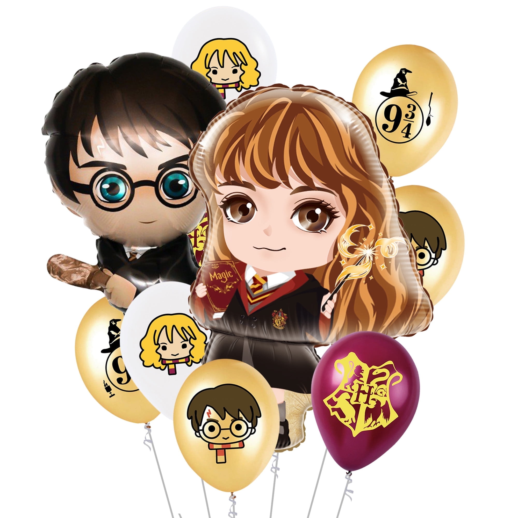Cymylar Harry Foil Balloons, Black School of Magic, Children's Themed Birthday Party Decoration(10Pcs)