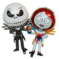 thumbnail image 1 of Cymylar Jack Skellington and Sally Foil Balloons, Halloween Party Decoration , 35 "Black White 2pcs, 1 of 5
