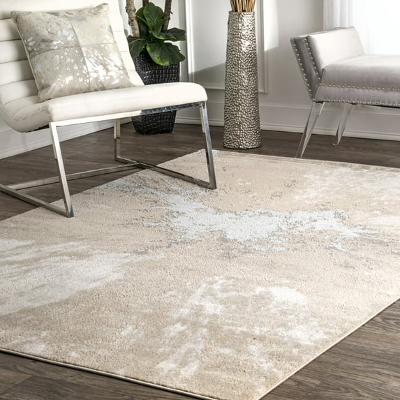 nuLOOM Cyn Contemporary Abstract Area Rug, 5' x 5', Square, Cyn Beige