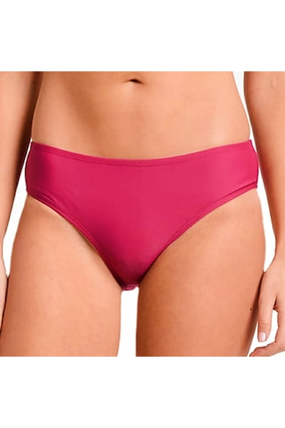 Bordeaux Dark Red Classic Hipster Bikini Bottom Swimwear Women's Large