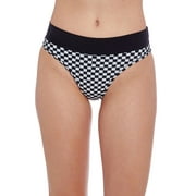 Cyn & Luca Harper Drive Me Crazy Check Banded High Waist Bottom