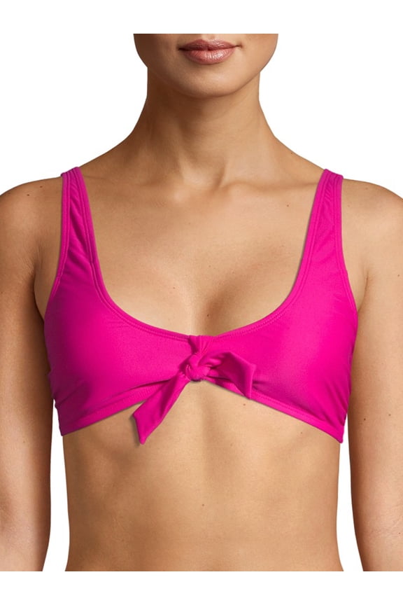 Juniors' Bailey Tie Front Swimsuit Bikini Top