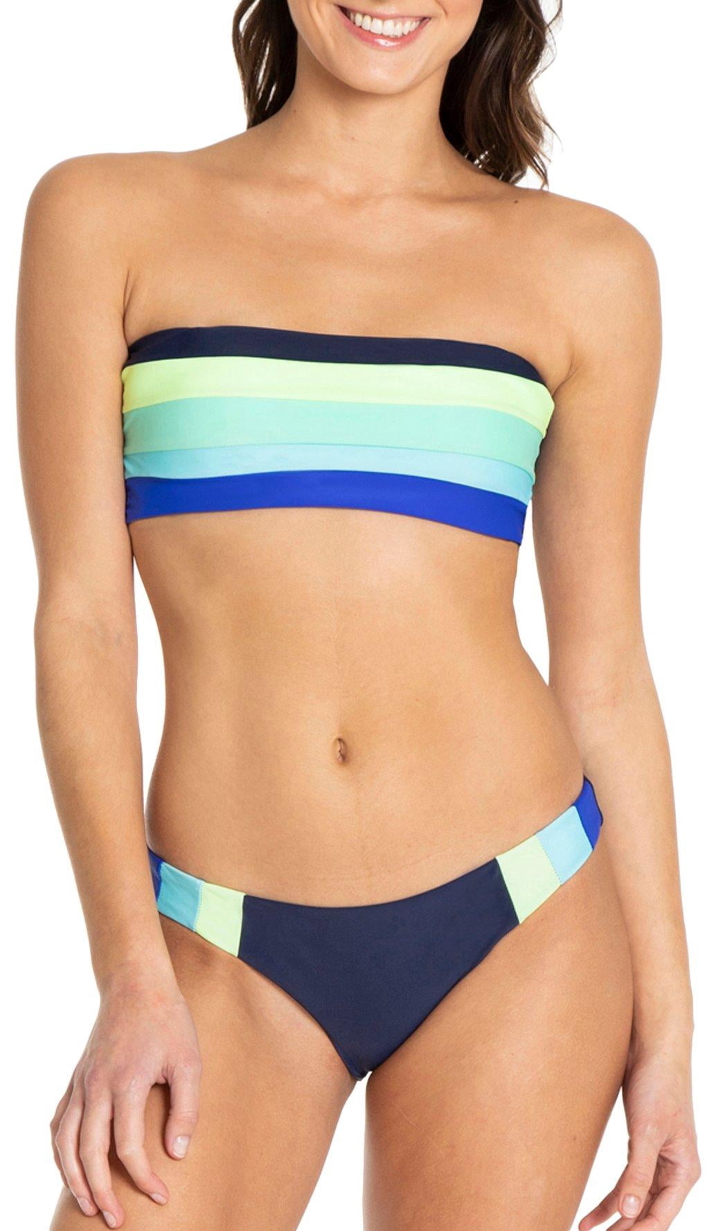 Cyn & Luca Juniors Brianna Colorblocked Scoop Swimsuit Bottoms