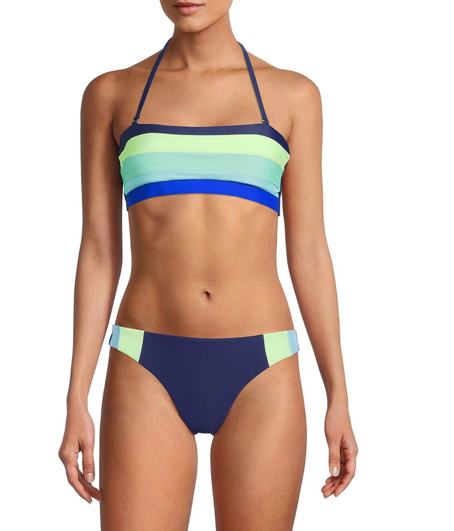 Cyn & Luca Juniors’ Colorblocked Bandeau Brynn Swimsuit Top