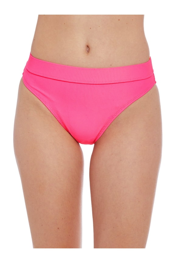 Juniors Heidi Colorblock Rib Banded High Waist Bottom