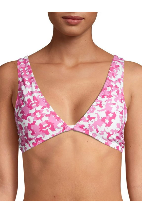 Juniors' Taylor Camo Garden Swimsuit Bikini Top
