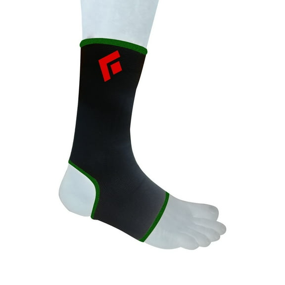 CynaSports Hand Crafted Pair of Ankle Support - Heavy Duty Ankle Brace-Fitness-Gym-Weight Lifting-Sports-Green Line on Sides - Men & Women (Green) Small