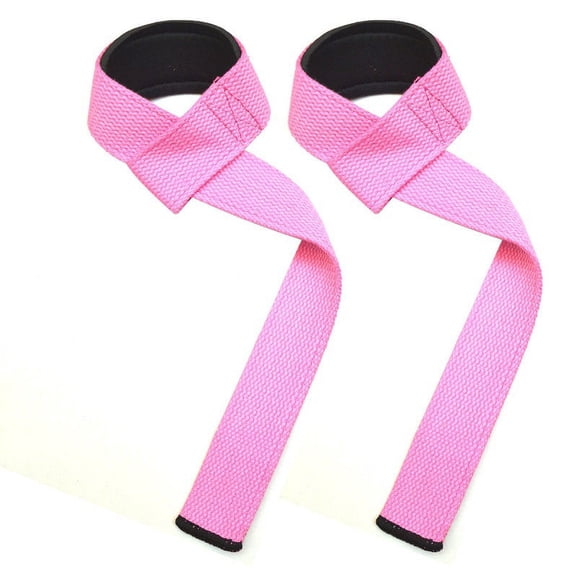 CynaSports Hand Crafted Pair of Weight Lifting Straps Heavy Duty Adjustable Non Slip Wrist Support- Fitness - Gym - Training - For Men & Women (Pink)