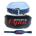 thumbnail image 1 of CynaSports Original Leather Weight Lifting Belt 6" Heavy Duty Adjustable Back Support- Fitness-Gym-Weight Lifting- Men & Women (Black) Medium, 1 of 1