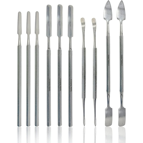 Cynamed 10 Pc Stainless Steel Spatula Wax & Clay Sculpting Tool Set