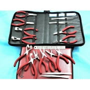 طقم بصري مُصمم على شكل Eyeglass Repair - DIY Optician Tools Value Pack يشمل الملقط الدقيق - تشكيل ثني الإطار السلكي تعديل كماشة عازمة أنف لوحة ريملس