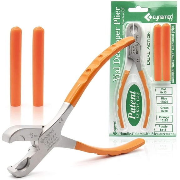 Cynamed Twin Action Decapper Pliers - Perfect for Decapping 13mm and 20mm Crimped Vials and Bottles