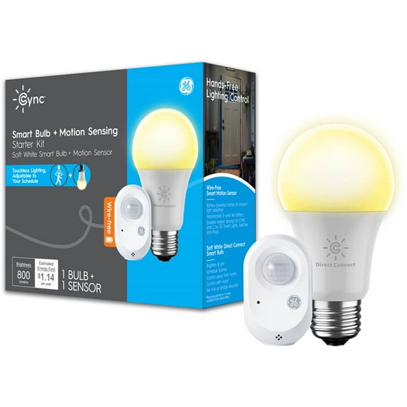 Cync by GE 93129715 Smart Bulb & Motion Sensing Starter Kit