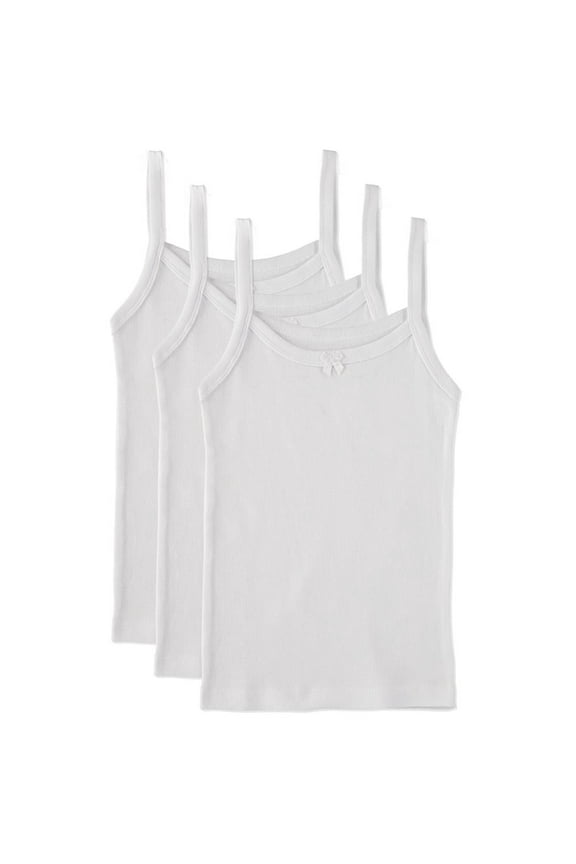 Girls 2-14 Cotton Camisoles, 3-Pack
