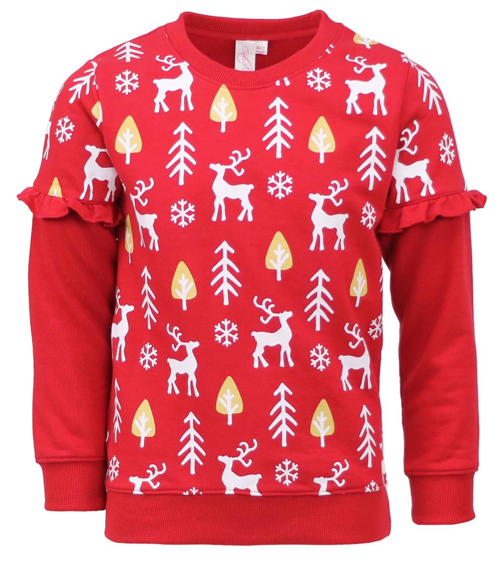 PINK ALPINE REINDEER YOUTH SWEATER