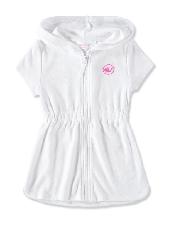 Girls 2T-16 Hooded Swimsuit Zip-Up Terry Swim Cover Up