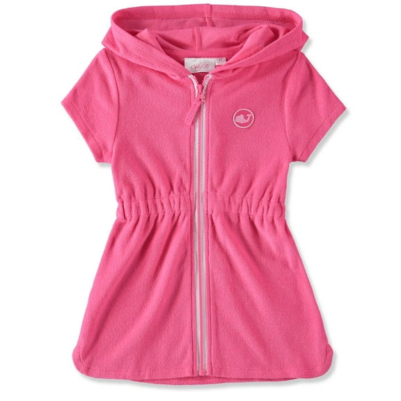 Cyndeelee Girls 2T-16 Hooded Swimsuit Zip-Up Terry Swim Cover Up