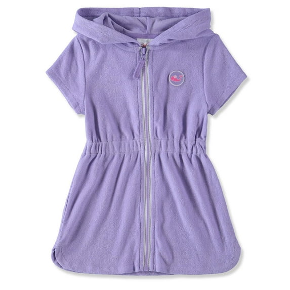 Cyndeelee Girls 2T-16 Hooded Swimsuit Zip-Up Terry Swim Cover Up
