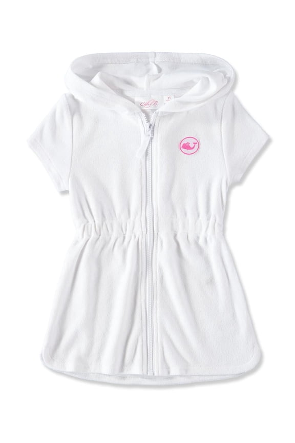 Girls 2T-16 Hooded Swimsuit Zip-Up Terry Swim Cover Up