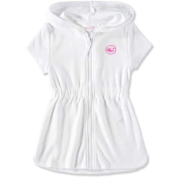 Cyndeelee Girls 2T-16 Hooded Swimsuit Zip-Up Terry Swim Cover Up