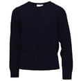 thumbnail image 1 of Cyndeelee Girls Long Sleeve Button Front Cotton Soft Knit Cardigan Sweater (Navy, 3T), 1 of 5
