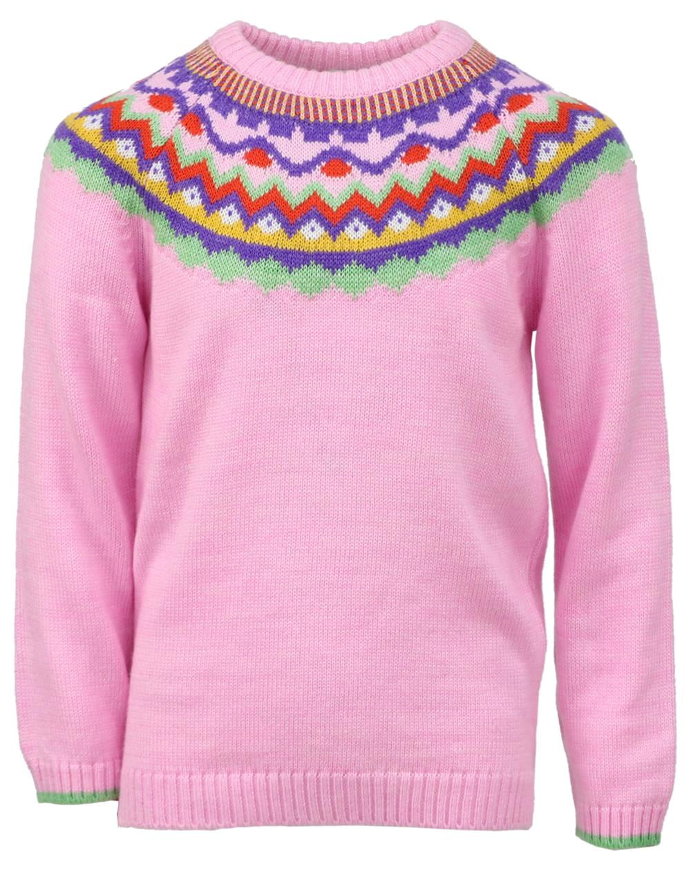 Cyndeelee Girls Long Sleeve Knit Pullover Christmas Sweater Crewneck