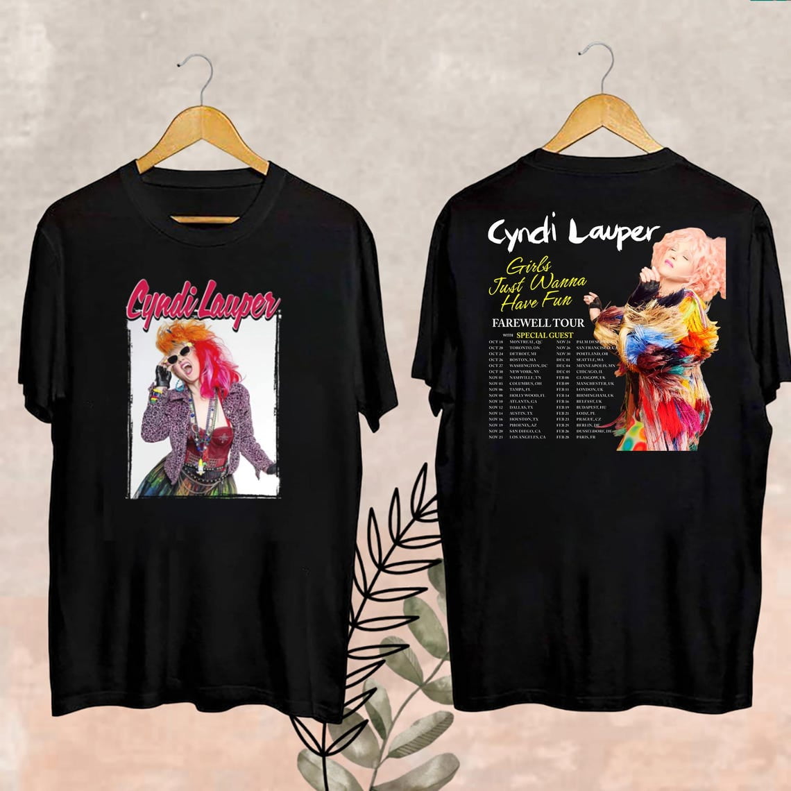 Cyndi Lauper 2024 Tour Shirt, Cyndi Lauper Girl Just Wanna Have Fun