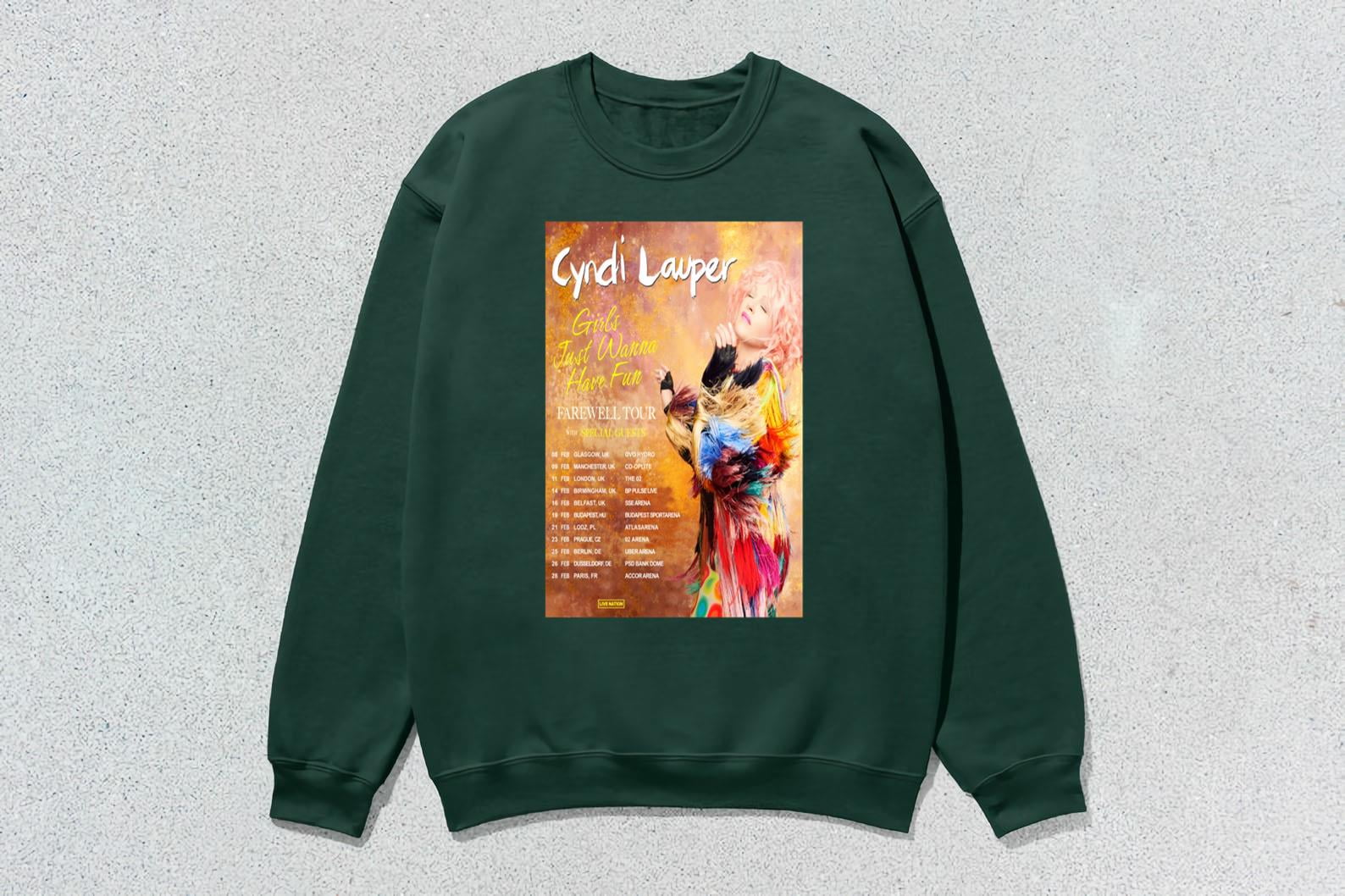 Cyndi Lauper Girls Just Wanna Have Fun Farewell Tour 2024 Poster UNISEX